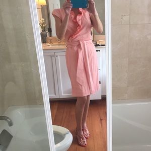 Elizabeth McKay ruffled wrap dress NWOT